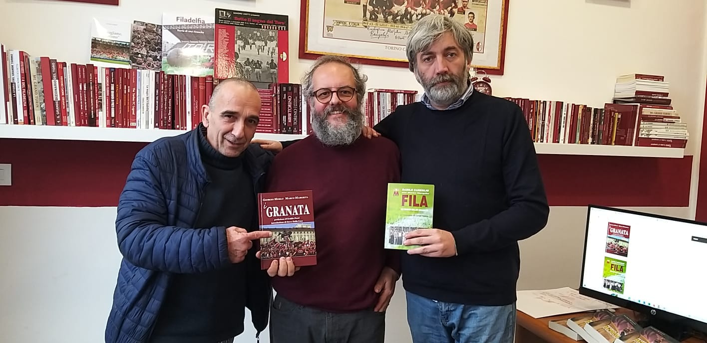Con Luca Nicolotti della Libreria Belgravia e l'autore Marco Margrita.